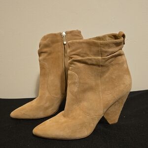 Sam Edelman Camel Suede Heeled Boots